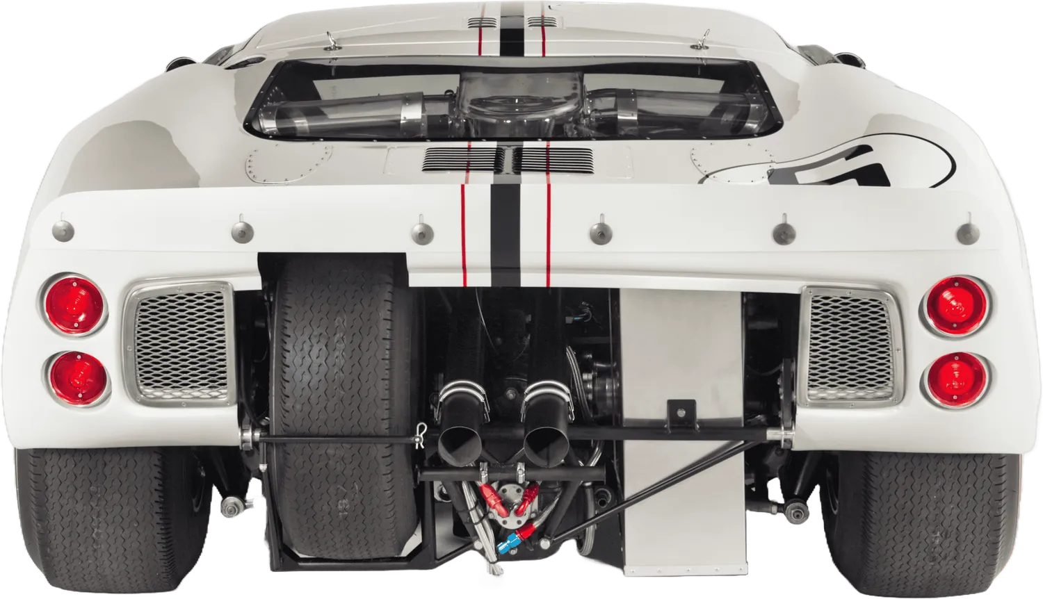 1967 Ford GT40 TP-1009, rear engine bay